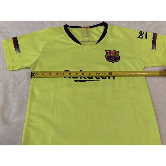 Lionel Messi Barcelona Jersey Size 26 Rakuten Futbol Kit Yellow FCB Soccer - Picture 7 of 7